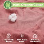 Infancie Organic Cotton Muslin Baby Blanket 3-Pack
