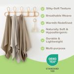 Organic Cotton Muslin Baby Blanket - 47 x 47 Inch