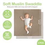 Organic Cotton Muslin Baby Blanket - 47 x 47 Inch