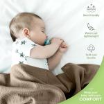 Organic Cotton Muslin Baby Blanket - 47 x 47 Inch