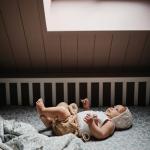 Mushie Organic Cotton Baby Swaddle Blanket - Blue Flowers