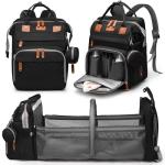 Large Waterproof Diaper Bag Backpack with Changing Station