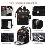 Large Waterproof Diaper Bag Backpack with Changing Station