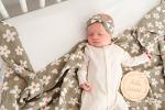 Miaoberry Floral Organic Cotton Baby Swaddle Set