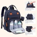 BabbleRoo Baby Diaper Bag Backpack with Changing Mat