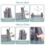 Gray Multifunctional Diaper Bag Backpack with Changing Station
