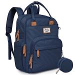 RUVALINO Waterproof Diaper Bag Backpack in Peacock Blue