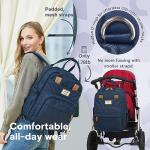RUVALINO Waterproof Diaper Bag Backpack in Peacock Blue
