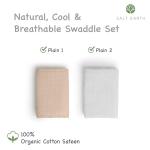 Organic Cotton Swaddle Blanket Set for Newborns
