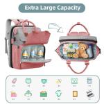 Large Pink Diaper Bag Backpack with Changing Station