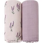 Organic Cotton Baby Swaddle Blankets - Lavender & Mauve