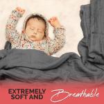 Set of 4 Organic Cotton Swaddle Blankets