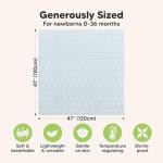 4-Pack Organic Muslin Swaddle Blankets for Babies