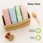 4-Pack Organic Muslin Swaddle Blankets for Babies