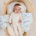 Organic Muslin Baby Swaddle Blankets - 2 Pack