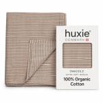 Organic Cotton Muslin Baby Swaddle - Natural Stripe