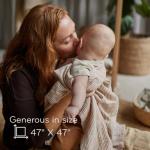 Organic Cotton Muslin Baby Swaddle - Natural Stripe