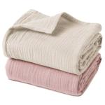 GLLQUEN Baby Organic Muslin Swaddle Blanket Set