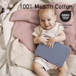 GLLQUEN Baby Organic Muslin Swaddle Blanket Set