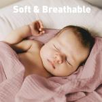 GLLQUEN Baby Organic Muslin Swaddle Blanket Set