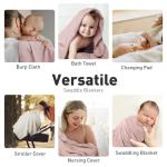 GLLQUEN Baby Organic Muslin Swaddle Blanket Set