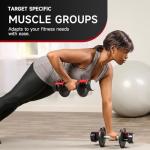 Koreal 2-Pack Adjustable Dumbbells Set, 11KG Total