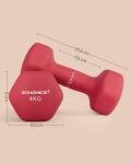 SONGMICS 4kg Neoprene Hex Dumbbell Set of 2