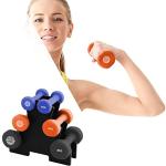 7-Piece 20 Kg Weighted Dumbbell Set with Rack