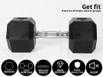7.5KG Rubber Coated Hex Dumbbell Set (Pair)