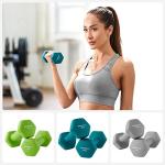 SONGMICS Hex Dumbbells Set with Stand - 6 Weights