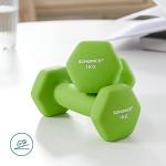 SONGMICS Hex Dumbbells Set with Stand - 6 Weights