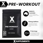 X Supplements Raspberry Pre-Workout - 250g, 71 Servings