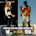 Rubruel 150 lbs Heavy Duty Resistance Bands Set