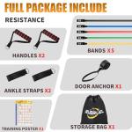 Rubruel 150 lbs Heavy Duty Resistance Bands Set