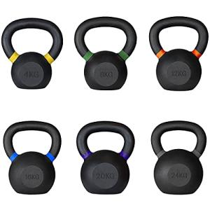 METEOR Solid Cast Iron Kettlebell for Strength Training