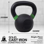 METEOR Solid Cast Iron Kettlebell for Strength Training