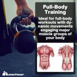 METEOR Solid Cast Iron Kettlebell for Strength Training