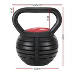 Everfit 18kg Adjustable Kettlebell Weight Set
