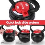 Everfit 18kg Adjustable Kettlebell Weight Set
