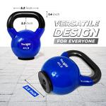 Yes4All 40LB Vinyl Kettlebell with Rubber Base
