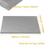 High-Density Gym Floor Mats - 6 Pack