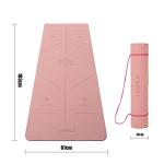 Yoga Mat with Alignment Lines and Carrying Bag
