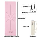HERUI Anti-Slip Yoga Mat with Alignment Lines