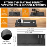 FITTOO Non-Slip Bike Trainer Mat for Home Gym