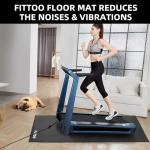 FITTOO Non-Slip Bike Trainer Mat for Home Gym