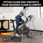 FITTOO Non-Slip Bike Trainer Mat for Home Gym
