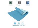 KOBONA Non-Slip Extra Thick Yoga Mat, Smokey Blue