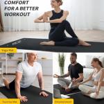 15mm Non-Slip Yoga Mat with Hanging Holes