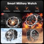 Military Smart Watch with Touch Screen and Fitness Tracker