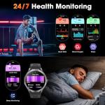 Military Smart Watch with Touch Screen and Fitness Tracker
